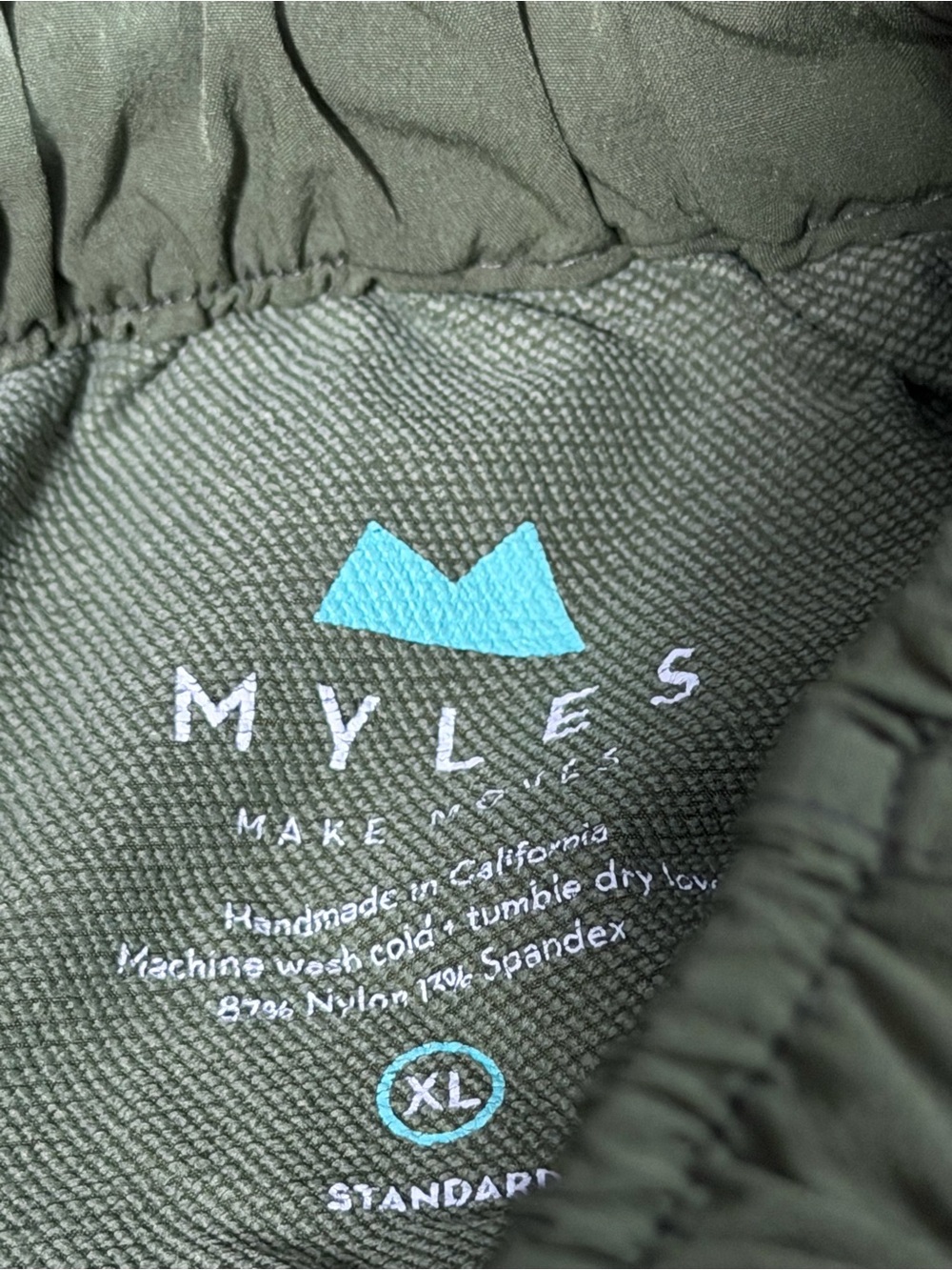 Myles Mens Army Green Everyday Shorts - Size XL - Picture 3 of 7